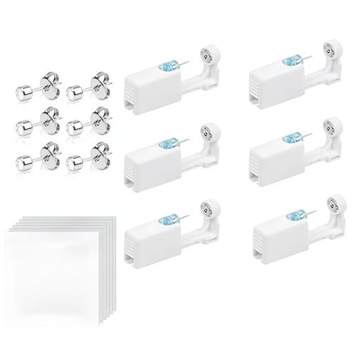 Aucuu Set di Piercing per Orecchie, Orecchini a Bottone per Ragazze, Donne e Uomini