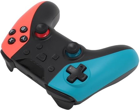 Controller Wireless con Vibrazione e Turbocompressore a Doppio Motore, Gamepad con Batteria a Lunga Durata, per Lite, PC, (Blu Rosso)
