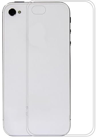 ycoaix Casing for iPhone 4 4s case 2PCs clear transparent silicone soft