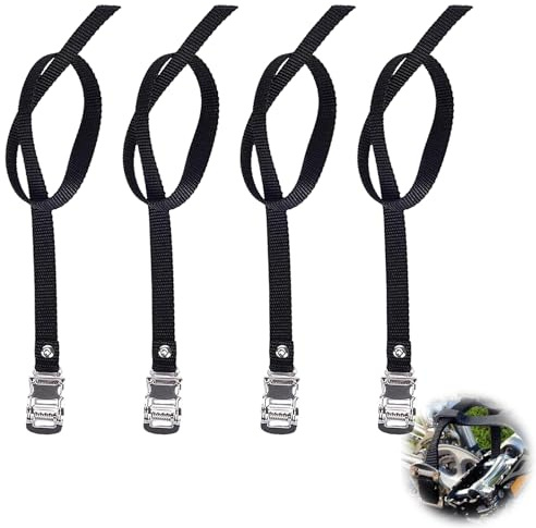 4PCS Sangle Pédale Vélo en Nylon, Sangle Courroie Lanière Cale Pied Chaussure Vélo Cycle Home Trainer VTT Route Fixie Singlespeed (50 CM/19,68 Pouces)