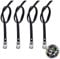 4 Stück Fahrrad Pedale Clips Einstellbare Zehenriemen,Adjustable Fahrrad Pedalriemen,Nylon Spin Bicycle Pedal Strap,Zehenclips Riemen mit Klemmschloss für Spinning Bikes Heimtrainer Fahrrad