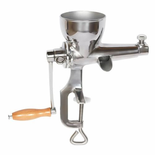 Argent Extracteur de jus, manuel, en acier inoxydable, pour fruits, légumes, presse-fruits, cuisine, avec pince à vis, pour herbe de blé, légumes à feuilles, 32 cm de haut