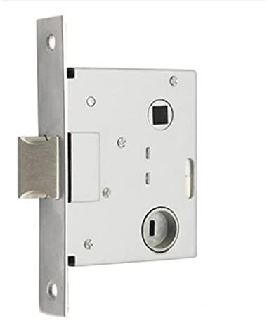 Zimmertürschloss,Einsteckschloss 50 * 50 einzelne Zungenschloss Körper, schwere Feder, große schräge Zunge Edelstahl-Schließkörper, Badezimmer, Türschloss-Zubehör