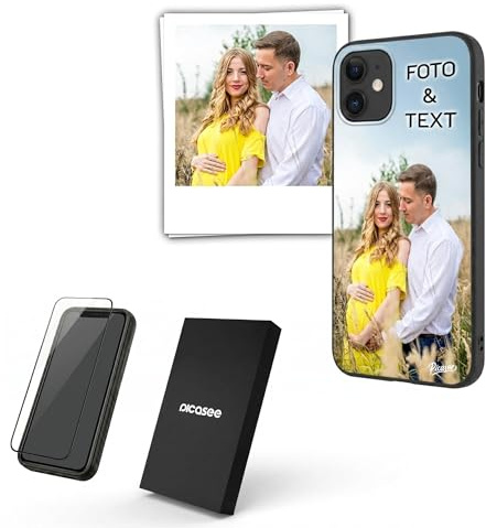 Picasee Personalisierte Handyhülle für Apple iPhone 16 Pro Max Hülle - Handyhülle Selbst Gestalten mit Foto oder Text, Kompatibel mit MagSafe, Motiv Schutzhülle, Stoßfestes Transparentes TPU Case