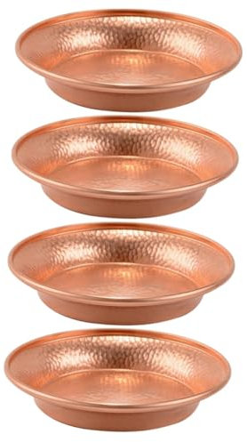 Amosfun Kupferschalen 4 Stück Tibetisches Wassertablett Buddhist Kelch Anbeten Wasseropferschalen Brennende Schale -meditationsschale Dekorative Schale Kerzenhalter Wasseropferbecher Kupfer