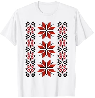 Noi Suntem Romani Traditional Romanian Folk Art Motifs T-Shirt