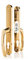 TSS UPVC Door Handles Set Suits Fullex Locks - Lever/Lever - 68mm PZ (Centres) - 215mm Screw to Screw - Backplate 245mm X 34mm - UPVC, Replacement PVC Handles (Polished Brass)