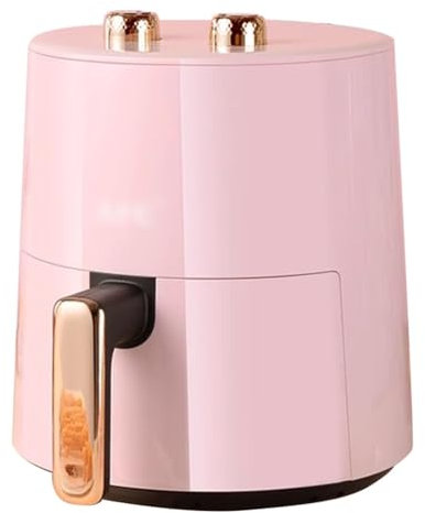 Easnuroz 3.7L Household Air Fryer Multi -functional Smart Oil-free Air Fryer Double Knob Operation [Energy Class A+++](Pink)