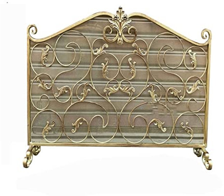 HUNTFF Pantalla de Metal para Chimenea, Pantalla para Chimenea, Estilo Europeo, de Hierro Forjado, Pantalla para Chimenea, Puerta divisoria para Chimenea, Sala de Estar, hogar
