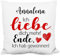 True Statements Kissen personalisiert mit Name „Ich Liebe Dich mehr“ - 40x40cm, inkl. Kissen-Füllung | Geschenk-Idee, Zierkissen Deko (flauschig)