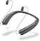 Bluetooth Headphones Speaker 2 in 1，Neckband Bluetooth Headphones with Retractable Earbuds, 3D Stereo Sound Sweatproof Headset Wearable Speake (Black 2025)