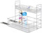 ONVAYA® Spülschrank-Organizer ǀ verchromter Stahl ǀ ausziehbar ǀ Befestigung mit Schrauben oder Klebeband ǀ Gewürzregal
