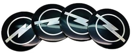 VGTDCDT 4 Stück Auto Nabendeckel Aufkleber für Opel Corsa F 2019-2024, Radnabenabdeckung Aufkleber Felgenaufkleber Wasserdicht Staubdicht Rostfrei,A-60mm