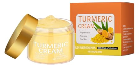 Kurkuma Vitamin C Creme,Facial Creme Antiarrugas de Cúrcuma,Anti-Aging,Anti-Oxidation,Feuchtigkeitsspendend,Gegen Dunkle Flecken,50G
