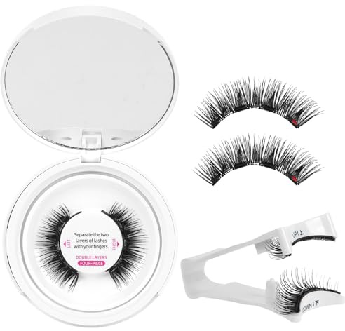 Magnetic Eyelashes 4Pcs Magnets Per Piece With Applicator Long Lasting And Reusable Magnetic Lashes Kit No Glue Needed False Eyelashes Waterproof,Cruelty Free,Easy To Wear(1pair,Fondness)