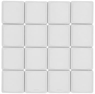 TAI-HAO 18 Key Low Profile MX Replacement Black Keycaps (White, PBT)