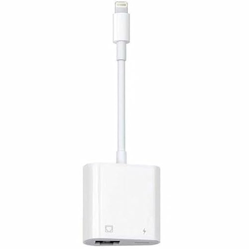 4XEM Adaptador Lightning 2 en 1 de 8 pines a Ethernet RJ-45 y USB-C - Certificado MFi
