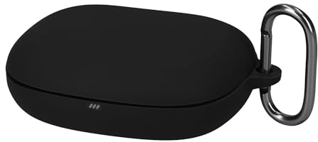 kwmobile Schutzhülle für JBL Endurance Peak 4 Hülle - TPU Silikon Case für Kopfhörer Ladecase - stoßfestes Cover mit Karabiner - Schwarz