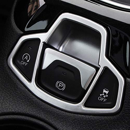 Kadore für Jeep Compass 2017 ABS Innen Auto matt Zubehör Gear Shift Knob Rahmen Radzierblenden Innen Elektronische Feststellbremse Verkleidung 1 Stück/Set