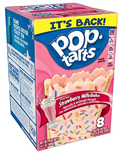 Pop-Tarts Frosted Strawberry Milkshake Toaster Pastries, 8 ct