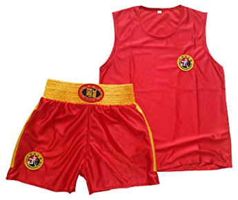 Inlefen Abbigliamento Sanda per Bambini Ragazzi e Ragazze Boxer per Adulti Boxing Shorts Muay Thai Abbigliamento Arti Marziali Formazione Abbigliamento Sportivo