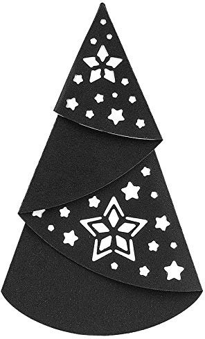 Ideen mit Herz Stanzschablone, Falttanne 2, 16,4cm x 10,9cm, passend für gängige Stanzmaschinen | Schablone zum Gestalten von Grußkarten-Auflegern, Anhängern | Weihnachten, Advent