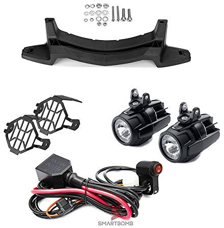 2 Stück Zusatzscheinwerfer LED 40W E9 + Steuergerät Zündung + Halter R 1200 GS LC ADV 2013-2018 R 1250 GS 2019 LC Standard + Schutzgitter