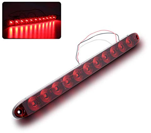 Riloer Luz trasera, Luz de freno trasero Luz trasera 12V 6 Funciones 11LED lámpara impermeable Trailer Caravana Camión y remolques compatibles con luces traseras de 15,4 x 1,3 pulgadas