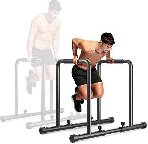 Dripex Barre à dips Station De Musculation Barres Dip Parallèles Hauteur Réglable & Largeur Ajustable pour Entraînements Max. 500KG