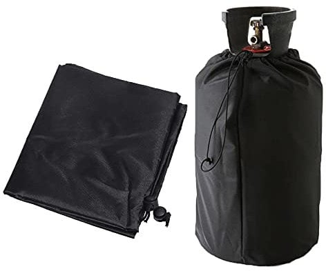 Cubierta de tanque de propano Anti-UV Oxford Cubierta de tanque de gas Cubierta de botella de gas Accesorios Cubierta de tanque para jardín al aire libre, impermeable a prueba de viento
