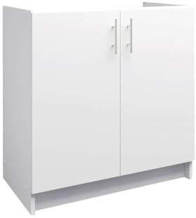 JD Greta Fixed Height 800mm Kitchen Sink Base Cabinet Floor Unit (Without Worktop) – White Matt