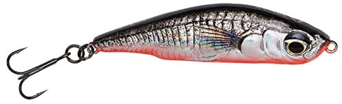 Savage Gear Wobbler zum Spinnfischen Sticklebait Pencil Slow Sinking 7,5cm 13g, Farbe:Black Red