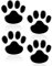 Sosa&Ya 4X Auto Aufkleber Hund Katze Pfoten Tatzen 3D Sticker (Schwarz)