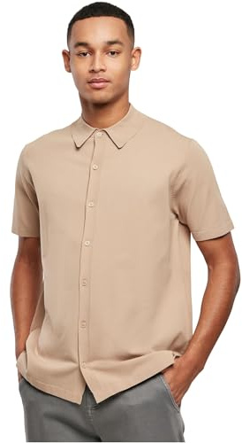 Urban Classics Herren Knitted Shirt Hemd, unionbeige, XS