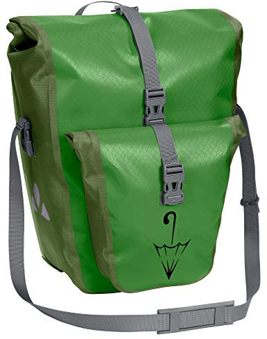 VAUDE Aqua Back Plus Single Sondermodell mit Schirmlogo Hinterradtasche Gepäckträgertasche, Parrot Green SE