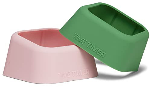 TIME TIMER Coque pour Mod - pour l'apprentissage en Classe, l'outil d'étude à la Maison, l'horloge de Bureau des étudiants et Les réunions avec Fonctionnement Silencieux (Lot de 2), Rose et Vert