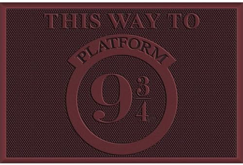 Pyramid International – Paillasson en caoutchouc – Harry Potter - Plateform 9 – Antidérapant - Idée cadeau anniversaire – 40x60cm - Licence officielle
