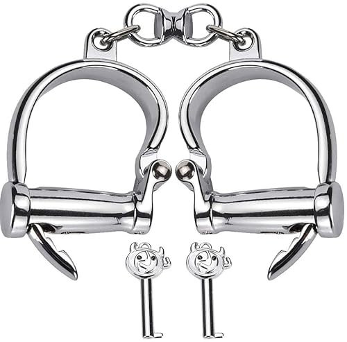 Edelstahl Hufeisen verstellbare Handschellen Fußfesseln Metall Handgelenk Handschellen Fesseln Handschellen für Frauen Männer PaareMetall