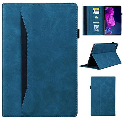 CASAFUNY Funda para Lenovo Tab P11/P11 Plus 11 Pulgadas Protectora Carcasa de TPU con Soporte Función Auto-Sueño/Estela para Lenovo Tab P11 Plus TB-J607F 2021/Lenovo Tab P11 TB-J606F 2020, Azul marino