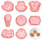 Jagowa Ausstechformen für Babypartys, 8 Stück, Kunststoff, 3D-Plätzchen-Stempel, Backwerkzeuge für DIY, Fondant, Gebäck, Kuchendekoration (Stil B)