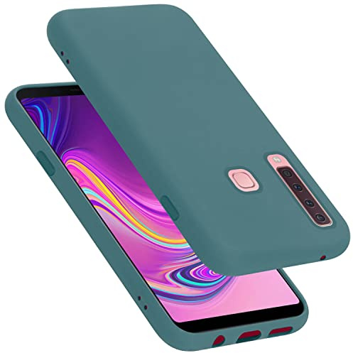 Cadorabo Hülle kompatibel mit Samsung Galaxy A9 2018 Hülle Silikon Handyhülle für Galaxy A9 2018 Case aus flüssigem Silikon- Kratzfeste und stoßfeste dünne TPU Schutzhülle - Liquid GRÜN