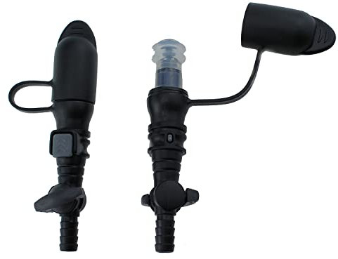 Maxmoral 2 x Trinkbeutel, Beißventil, Mundstück, Ersatzteil, schwarz, abnehmbar, universal, manueller Schalter für Langlauf-Blasentasche, für jedes Trinkrucksystem