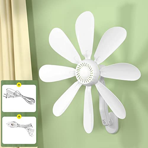 HSPLXYT 8 Blades Wall Mount Fan,Convenient Silent Fan,Installation of seamless stickers,Suitable for living room, kitchen, and bathroom