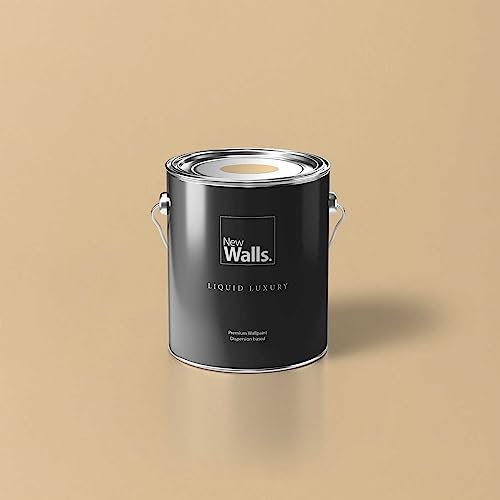 New Walls Premium Peinture murale Beige Clair Liquid Luxury Peinture émulsion d'intérieur - 2,5 L