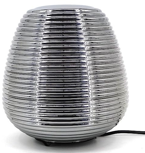 Sampa - Lampe de chevet Sia verre gris fumé compatible LED