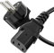 sonero Câble d'alimentation 3 Broches - 5 m - Contact de Protection - Fiche Secteur vers fiche C13 Femelle - Câble d'alimentation pour Moniteur et imprimante PC - Noir