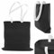 AllBags Baumwolltasche 380 x 420 mm mit langen Griffen 70 cm, Einkaufstasche, Alltagstasche, arbeitstasche damen, strapazierfähige stofftasche kindergarten, jutebeutel (1 er-Pack, Schwarz Weiß Ohr)