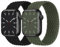 Solo Loop Geflochtenes Armband Kompatibel mit Apple Watch 42mm 44mm 45mm 46mm 49mm, Nylon Elastisches Band für Apple Watch 10 9 8 SE 7 6 5 4 3 2 1, Schwarz/Armeegrün M