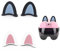 LEEQ 2 Paar Motorradhelm Dekorative Ohren - Katzenohren Motorradhelm Dekorative, Motorradhelm Dekorative, Motorrad Helm Katzenohren Eckdekoration, Motorradhelm Katze Ohren Aufkleber