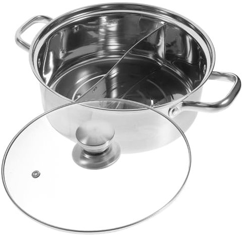 VINTORKY Mandarin Duck Hot Pot Kochtopf Pfanne Aus Edelstahl Cartoon-design-kühlschrankmagnet Induktionsofen Shabu-shabu-pfanne Suppentopf Glas Heißer Topf Antihaftpfanne